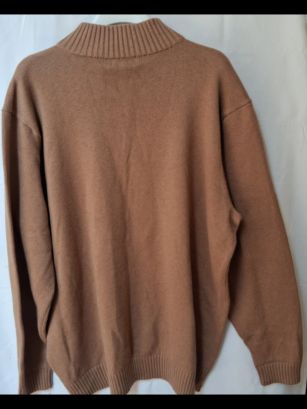 Polo by Ralph Lauren Brown Half-Zip Sweater with Red Pony 2XLT/2TGL